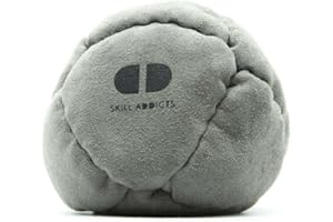 Skill Addicts Footbag (Freistil Foot Bag für jedes Fähigkeitsniveau, Enthält einen Satz Hackysack-Aufkleber und eine App zum Erlernen von Tricks)