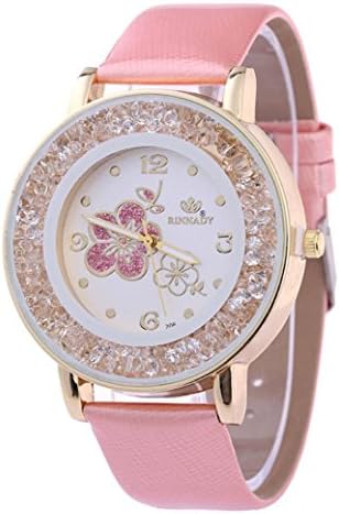 Women's Analogue Quartz Watch, Yesmile Alloy Rose Pattern Fashion &amp; Casuall Wrist Watch (Rose Pattern, Pink)
