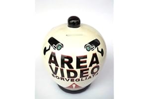 VIRCA Salvadanaio in terracotta ""Area video sorvegliata"