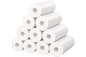 MAFITI 10 rolek papieru do natychmiastowego napełniania aparatu dla dzieci, 57 x 25 arkuszy papieru termicznego, kompatybilny z większością aparatów dziecięcych, natychmiastowy druk / mini drukarka,