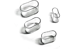 YILANG Coprigambe Sedia,Cuscinetti Piedi Ovali In Silicone Cuscini Tavolo Protezioni Graffi Sul Pavimento,8-24 pcs-Trasparente/24Pcs 15X30Mm