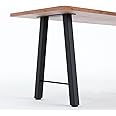 Homtone Heavy Duty Metal Table Legs Set of 2, Industrial Rustic DIY Furniture Table Legs Coffee Table Legs for DIY Table Desk Breakfast Bar Stand Bench
