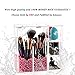 Brush Holder, HBF Clear Acrylic Make Up Brush Holder with Free Pink Pearls