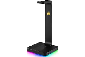 Corsair ST100 RGB Porta Cuffie Premium con Scheda Audio 7.1 Surround Integrata, Nero