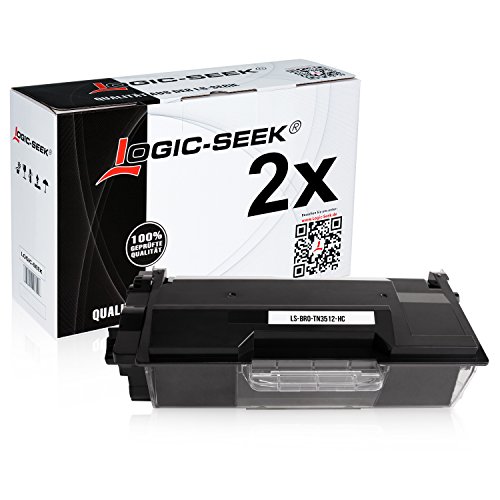 2 Logic-Seek Toner kompatibel zu Brother TN-3512 für Hl-L6250 DN HL-L6300 HL-L6400 DCP-L6600 DW MFC-L6800 MFC-L6900Series - Schwarz je 12.000 Seiten