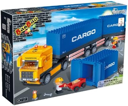 Good Value For Money BanBao Building Blocks Bricks Construction Cargo Container Truck Lorry - Construct Your Own Great Idea for Fun Easter, Birthday Xmas, Christmas, Stocking Filler Present Gift or Reward or Pocket Money Treat - Boys Children Boy Child Kids - One Supplied