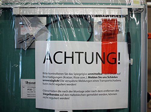 Bricode Süd LED Badezimmerspiegel Clarius (C). Badspiegel in verschiedenen größen mit LED Beleuchtung (warmweiß, 75cm x 50cm (bxh)) - 8