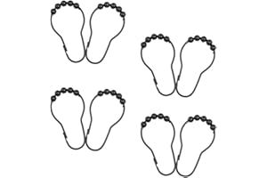 BESPORTBLE Haczyki do zasłony prysznicowej, metalowe, pierścienie ślizgowe, akcesoria do łazienki, drążki prysznicowe, haczyki, 12 sztuk