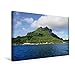 Produktbild Calvendo Premium Textil-Leinwand 45 cm x 30 cm Quer, Hafen von Vaitape (Bora Bora) | Wandbild, Bild auf Keilrahmen, Fertigbild auf Echter Leinwand. durch den Südpazifik Orte Orte