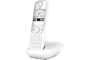 Gigaset A695 - téléphone DECT sans Fil - Grand écran à Haut Contraste - Excellente qualité Audio - Fonction Mains Libres - Protection d'appel, Blanc [Version française]