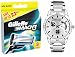 Gillette Mach 3 Blades - 8 Cartridges Pack & KiIndia Watch Combo SUPER SAVER PACK RS.1049.00