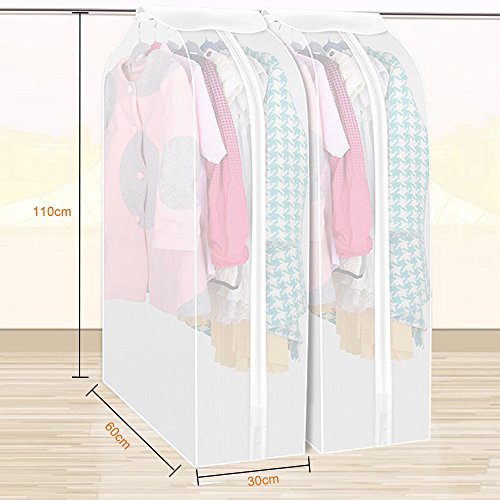 Sayou® KleiderschutzhüLle / Kleidung Lagerung / KleidungsstüCk Abdeckung / Transparente KleidersäCke / Kleiderschutzhüllen mit ReißVerschluß (60*110*30cm) - 7