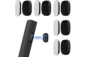 Dhisperares 5 Pezzi Supporto Magnetico per Telecomando, Silicone, Doppio Magnete, Adesivo Senza Forature, Compatibile con TV, Condizionatori e Ventilatori (Nero)