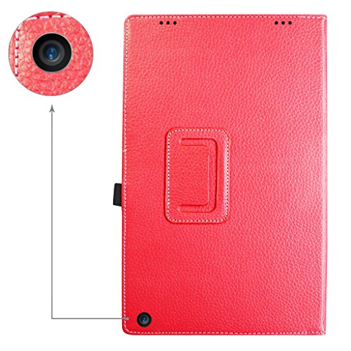 Archos 101b Oxygen hülle,Mama Mouth Folding Ständer Hülle Case mit Standfunktion für 10.1″ Archos 101b Oxygen Android 6.0 Tablet PC,Rot - 6