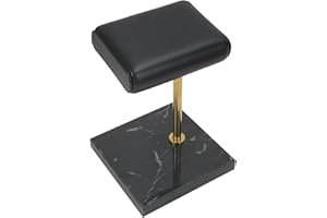 F Fityle Montre présentoir Bijoux Organisateur Support comptoir vanité Haut Bijoux Tour pour Hommes ou Femmes, Support en PU, Base en marbre, Socle en marbre Noir + Support doré
