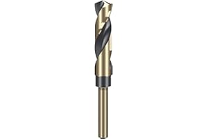 LEPEVNEY 19mm Reduced Shank Twist Drill Bit with 10mm Round Shank for Stainless Steel Aluminum Alloy Metal Copper Plastic Wood, Made of High Speed Steel 4341
