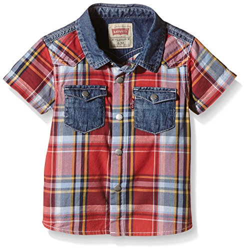 Levis Kids Baby Boys Shirt -  Red - 12-18 Months