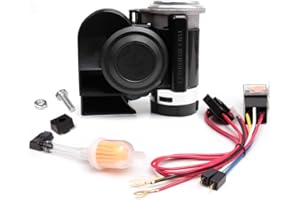 Klaxon 12 V fort avec compresseur à vis sans fin pour voiture, train, moto, camion, 12 V 150 dB FARBIN