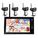 Produktbild D15 2,4G Funk Kamera Set 4x Überwachungkamera + 7" TFT Monitor Video Überwachung, 4 Kanal Funkmonitor, Speichertyp: Bis zum 32GB SD Karte, Infrarot LED: Hochleistungs IR 24 LED, Auflösung: 640x480 (VGA), Lens Focus: 3.6mm, Sichtwinkel: 70°, Farbe Schwarz