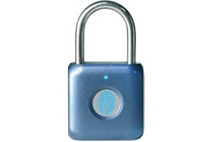 Candado con huella dactilar eLinkSmart Smart Locker Lock Cerradura sin llave con huella digital para armario de gimnasio, armario de escuela (azul)