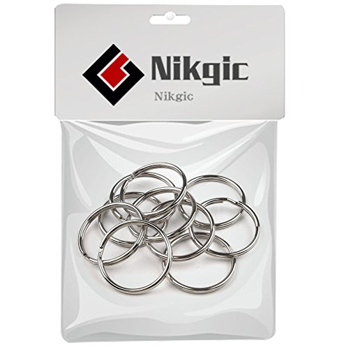Nikgic 25 mm Metall Double Loop Split Key Ring Schlüsselringe Split-Ring-Schlüsselring für Schlüsselanhänger und Basteln 50 Stück - 7
