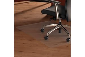 ‎HJH OFFICE FLOORTEX Floor Protection Mat 116 x 150 cm Ultimate II Office Chair Underlay Non-Slip for Hard Floors, Transparent, 100% Polycarbonate, Floor Protection