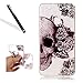 Produktbild Handyhülle für Huawei P10 Lite,Silikon Hülle für Huawei P10 Lite,Leeook Ultra Dünn Flexibel Transparent Silikon Bumper Schale Rückseite Handyhülle Schutzhülle Cool Kreative Schädel Blume Durchsichtige TPU Crystal Clear Case Backcover Tasche Etui für Huawei P10 Lite + 1 x Schwarze Eingabestift-Schädel Blume