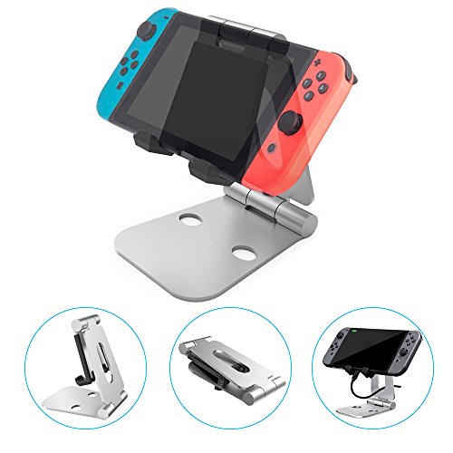 Preisvergleich Produktbild Nintendo Switch Ständer, 6amLifestyle 270 ° drehbare Faltbare Aluminiumlegierung Playstand Spielständer Halter für Nintendo Switch
