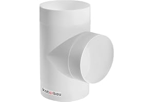 KOTARBAU® Raccord en T pour systèmes de ventilation - Diamètre : 100 mm - En ABS - Pour conduites de ventilation - Raccord de tuyau à trois voies