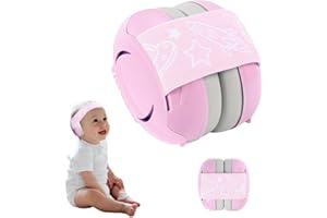 KBIBCK Baby Ear Defenders, 2 in 1 Baby Ear Muffs Noise Protection, Toddler Hearing Protection, Adjustable Babys Headphones with Stretchy Band, 0-36 Months Infant Noise Cancelling Defenders