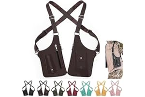 GENERIC Men's Shoulder Bags, Anti Theft Bag, Leather Wallets For Men Anti Pickpocket Hidden Underarm Travel Bag Adjustable Double Shoulder Bags Safe Lightweight For Outdoors