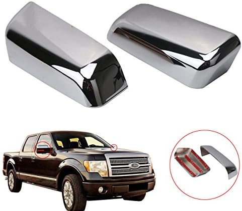Top Half Mirror Cover Overlays For F-150 Truck XLT FX4 2004-2008