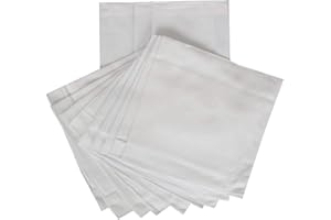 PEROFIL Confezione scatola 12 fazzoletti cm.45x45 articolo P516, Bianco, UNICA - ONE SIZE