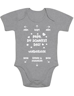 Papa Du Schaffst Das - Witziges Strampler Motiv für Väter Baby Body Kurzarm-Body