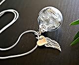engelsflügel kette bedeutung  Muttertag Roségold Herz und Engelsflügel Löwenzahn-Halskette mit STERLING SILBER Kette und Geschenkbox - Pusteblume Anhänger Rose Gold Kette für Frauen Bester Freund Schwester Gedenkschmuck