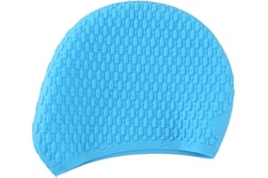 Lin's Liliana Modny czepek kąpielowy dla kobiet i mężczyzn – wodoszczelny, antypoślizgowy czepek kąpielowy z miękkiego silikonu – uniseks