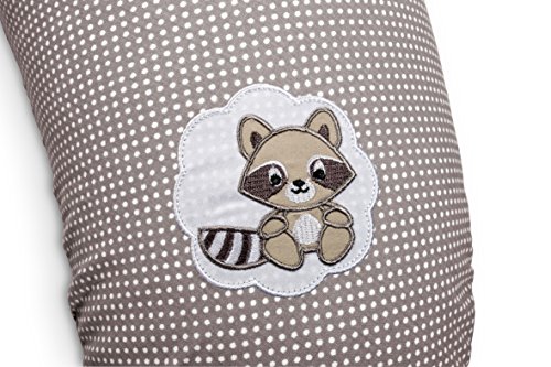 Qualitäts Baby Stillkissen Schwangerschaftskissen von Sei Design 170 x 30cm, Füllung aus 3-D Faserkügelchen – sehr weich und angenehm. Bezug mit Reißverschluss und hochwertiger Stickerei - 5