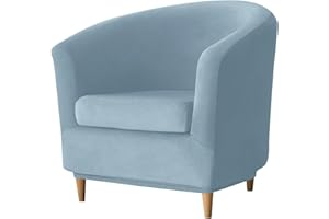 MOISMK Velluto Copripoltrona Chesterfield 1/2 Pezzi,1 Posto Elasticizzato Fodere Copripoltrona, Fodera Poltrona Club Tullsta per Bar Soggiorno Camera da Letto Reception ( Color : #9 , Size : 2-piece set )