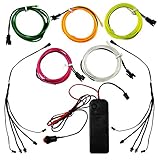 neon beleuchtung schriftzug Viele Farben vorhanden Elektrolumineszenz-Draht (EL Wire) 1 Meter Glowing Strobing Neon Light Set Lightpainting Kit-Use EL-Draht mit einer Kamera zu malen Photo Effects