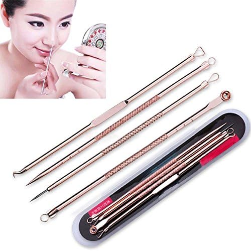 Aipark Set of 4 Pcs Pimple Blemish Blackhead Acne Remover Extractor Tool Needles