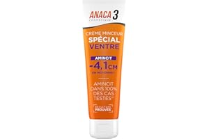 ANACA 3 - Crème Minceur Spécial Ventre - Amincissement Dans 100% Des Cas Testés* - Extrait De Jeune Pousses De Moutarde & Capsaïcine - Fabriqué En France - 150ml