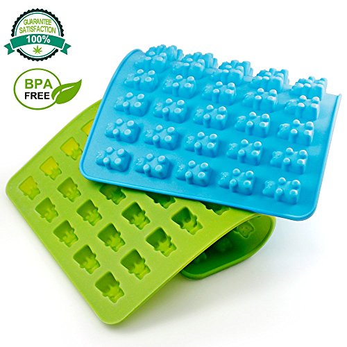 Süßigkeit-Silikon-Formen & Ice Cube Tabletts, Senhai 3er-Pack Gumdrop Jelly Formen, Schokoladen-Formen, Seifen-Formen – Bär - 3