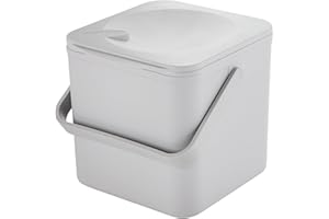 Minky 3.5L Caddy, Kitchen Food Waste Caddy, Recycle Bins for Kitchen, Multipurpose Storage Caddy, Removable Bag Retention Ring & Sturdy Handle, Choice of Colours, Made in the UK