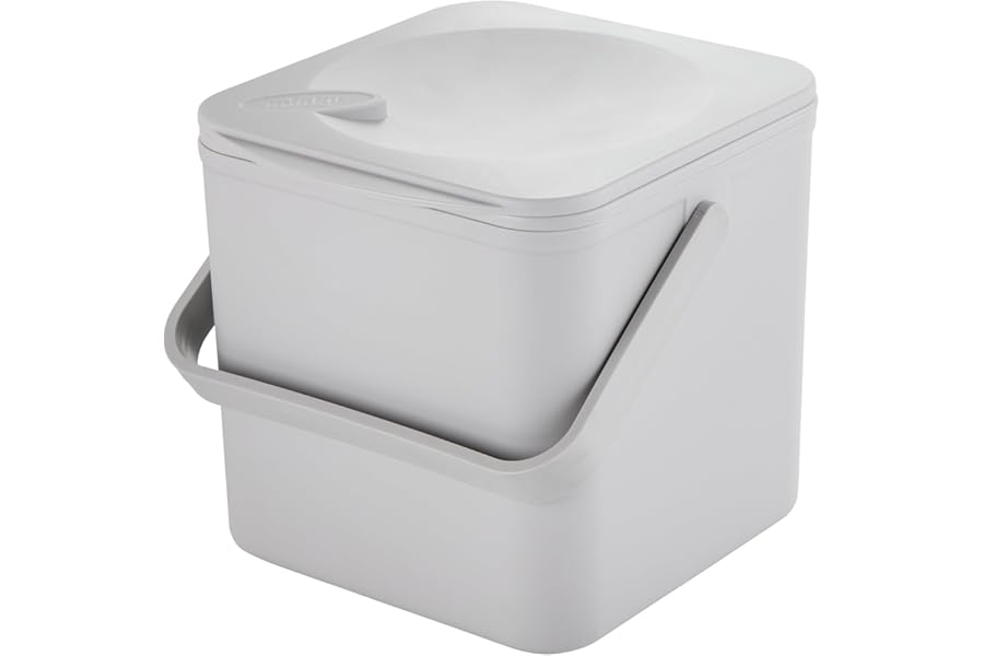 Minky 3.5L Caddy, Kitchen Food Waste Caddy, Recycle Bins for Kitchen, Multipurpose Storage Caddy, Removable Bag Retention Ring & Sturdy Handle, Choice of Colours, Made in the UK