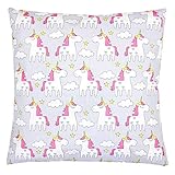 TupTam Taie d'oreiller à Motifs pour Enfants, Licorne Gris, 40 x 60 cm