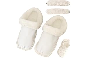 ROSYDUCK Croc Replacement Insoles, Fluffy Fur Lining, Liners, Winter Clogs with Lace Covers, Removable Plush Inserts