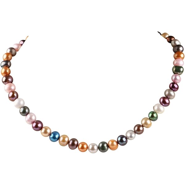 Collier Multi-brins En Perles D'eau Douce Bronze & Cuivre - Monture En Or Filled - Longueur 15" (38cm) - Designer Hollander