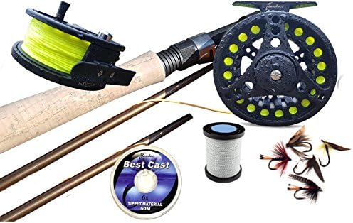 Fly Fishing Kit Rod Loaded Reel Floating Line, backing, Leader &amp; Flies