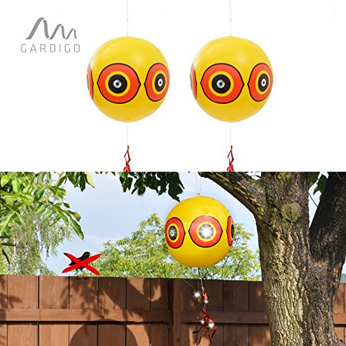 Gardigo Vogelfrei Ballon 2er Set, Vogelscheuche, Vogelschreck, Vogelabwehr