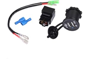 MOQIAOSEIKO Motorcycle Charger Dual USB Charger with Relay Charger for Kawasaki Versys650 Versys1000 Ninja400 Ninja650 Versys 650 1000 X300 X650 Ninja 400 650